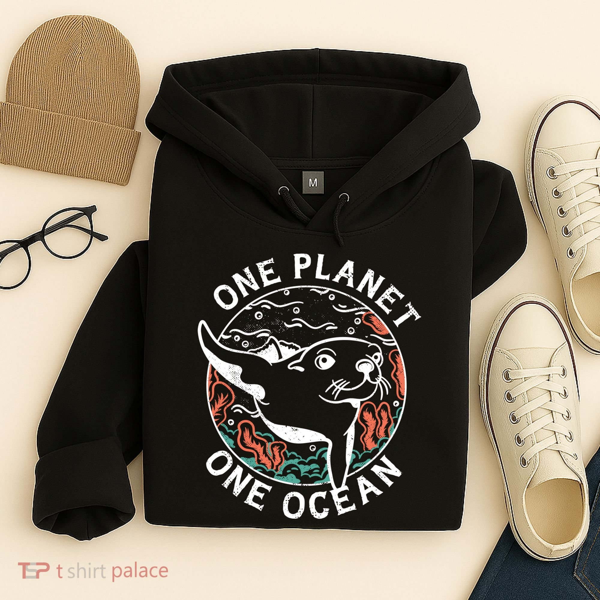 One Planet One Ocean Seal Hoodie
