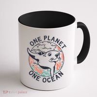 One Planet One Ocean Seal Coffee Mug thumb 1