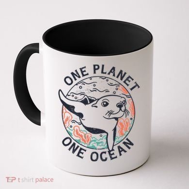 One Planet One Ocean Seal Coffee Mug