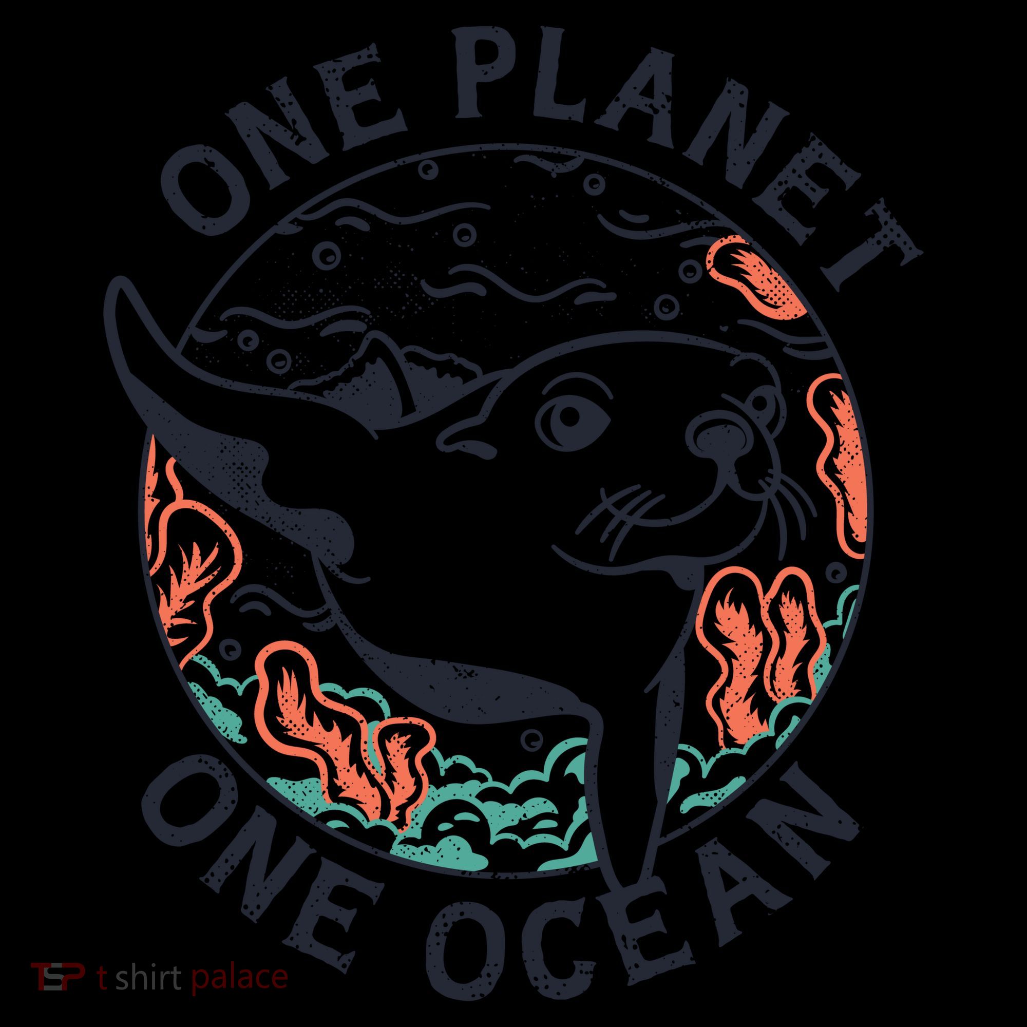 One Planet One Ocean Seal Coffee Mug