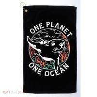 One Planet One Ocean Seal Golf Towel thumb 0