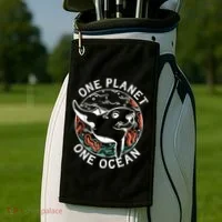 One Planet One Ocean Seal Golf Towel thumb 2