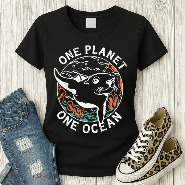 One Planet One Ocean Seal Women's T-Shirt