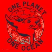 One Planet One Ocean Seal Santa Hat thumb 1