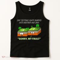 One Tectonic Plate Sorry My Fault Tank Top thumb 2