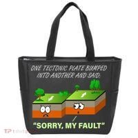 One Tectonic Plate Sorry My Fault Tote Bag thumb 0