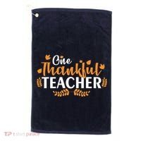 One Thankful Teacher Golf Towel thumb 0