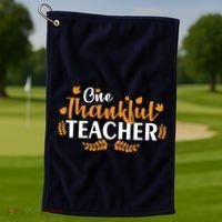 One Thankful Teacher Golf Towel thumb 1