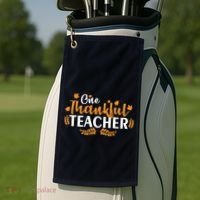 One Thankful Teacher Golf Towel thumb 2