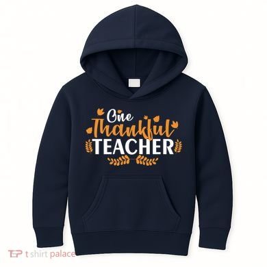 One Thankful Teacher Kids Hoodie