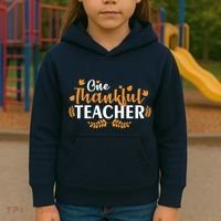 One Thankful Teacher Kids Hoodie thumb 3