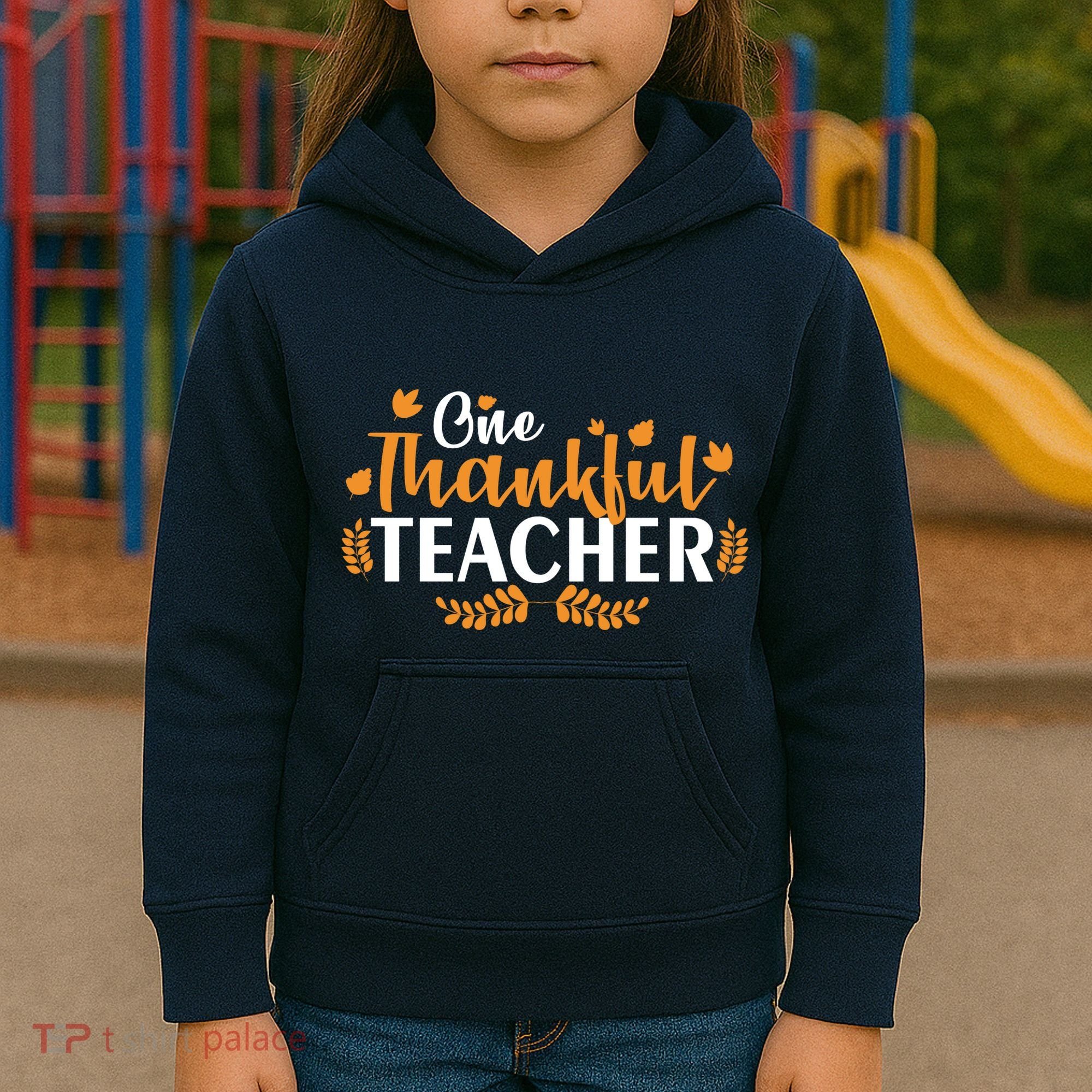 One Thankful Teacher Kids Hoodie