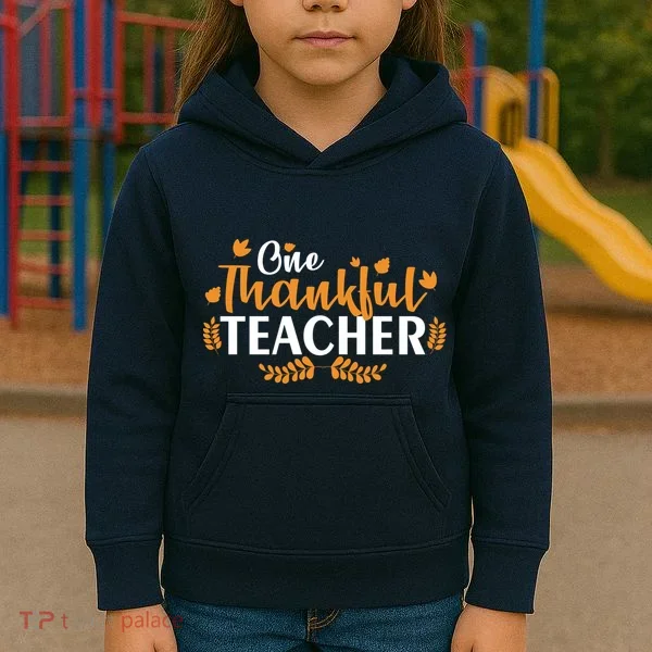 One Thankful Teacher Kids Hoodie