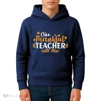 One Thankful Teacher Kids Hoodie thumb 4