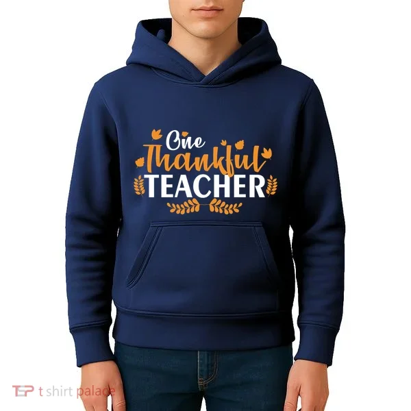 One Thankful Teacher Kids Hoodie