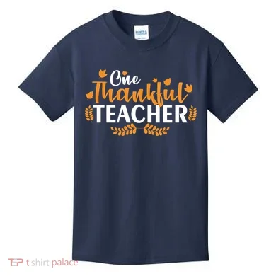 One Thankful Teacher Kids T-Shirt