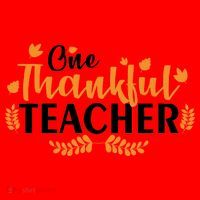 One Thankful Teacher Santa Hat thumb 1