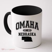 Omaha Nebraska Est 1854 Varsity Coffee Mug thumb 0