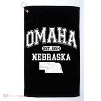 Omaha Nebraska Est 1854 Varsity Golf Towel thumb 0