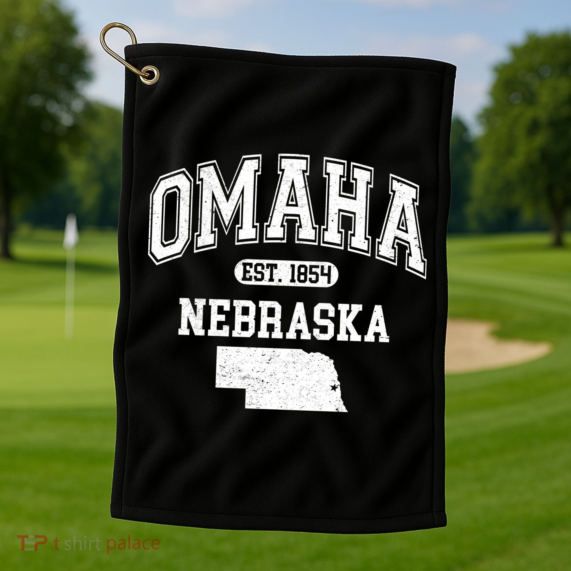 Omaha Nebraska Est 1854 Varsity Golf Towel