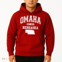 Omaha Nebraska Est 1854 Varsity Hoodie thumb 2