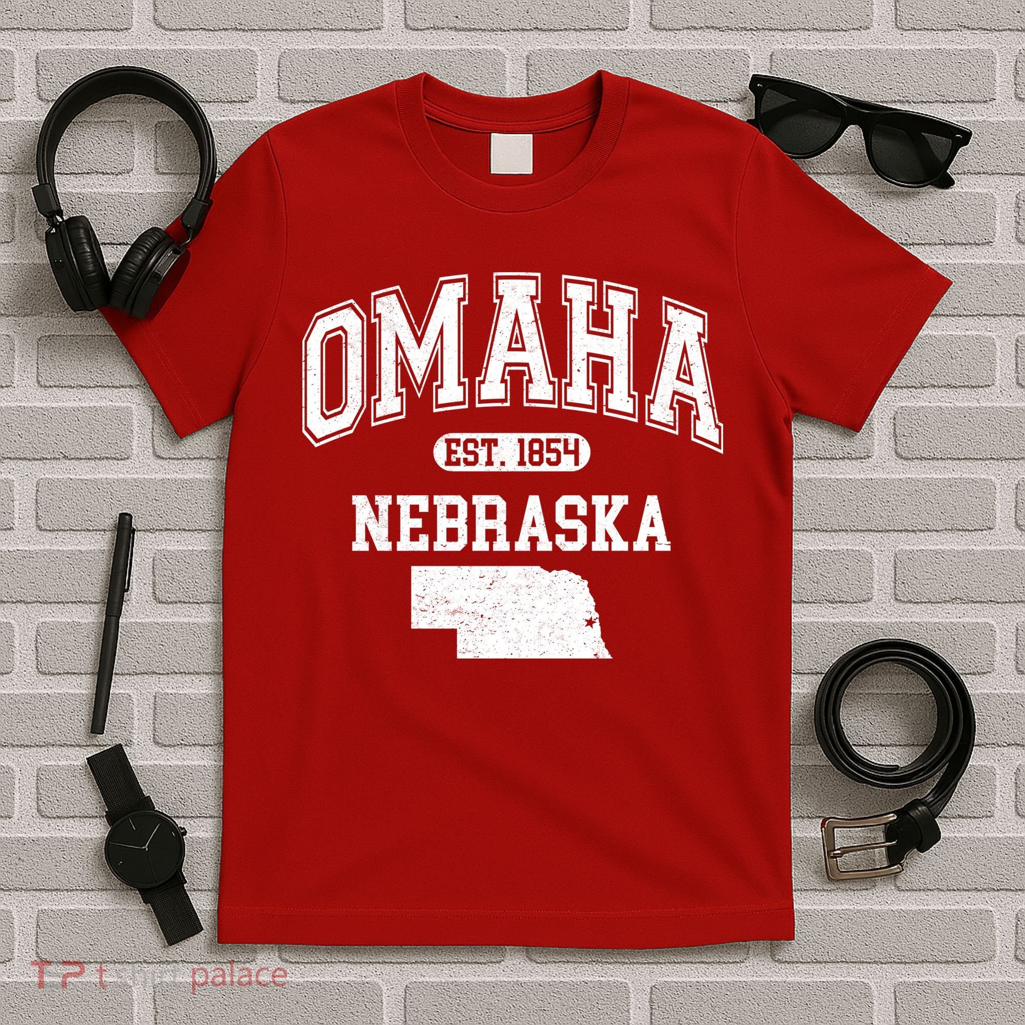 Omaha Nebraska Est 1854 Varsity T-Shirt