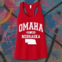 Omaha Nebraska Est 1854 Varsity Women's Tank Top thumb 3