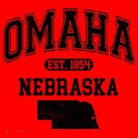 Omaha Nebraska Est 1854 Varsity Santa Hat thumb 1