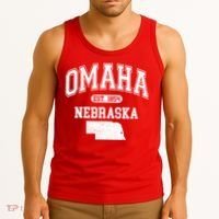 Omaha Nebraska Est 1854 Varsity Tank Top thumb 3