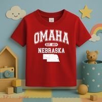 Omaha Nebraska Est 1854 Varsity Toddler T-Shirt thumb 3