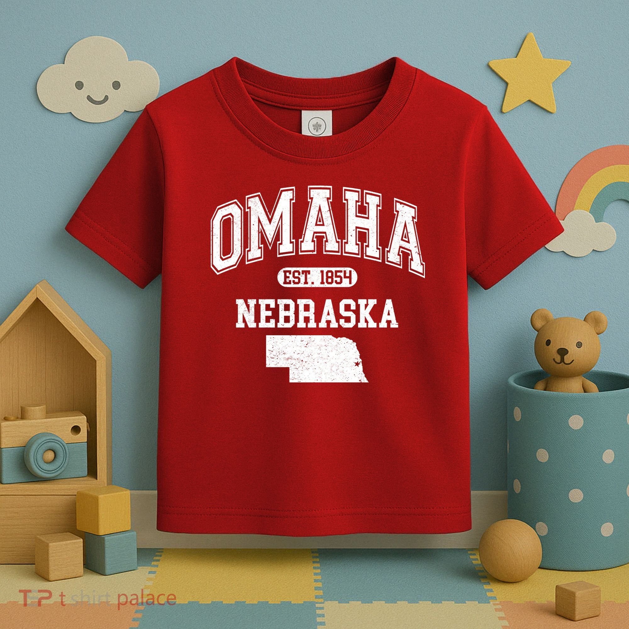 Omaha Nebraska Est 1854 Varsity Toddler T-Shirt