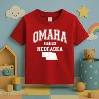 Omaha Nebraska Est 1854 Varsity Toddler T-Shirt thumb 3