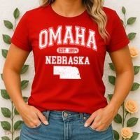 Omaha Nebraska Est 1854 Varsity Women's T-Shirt thumb 2