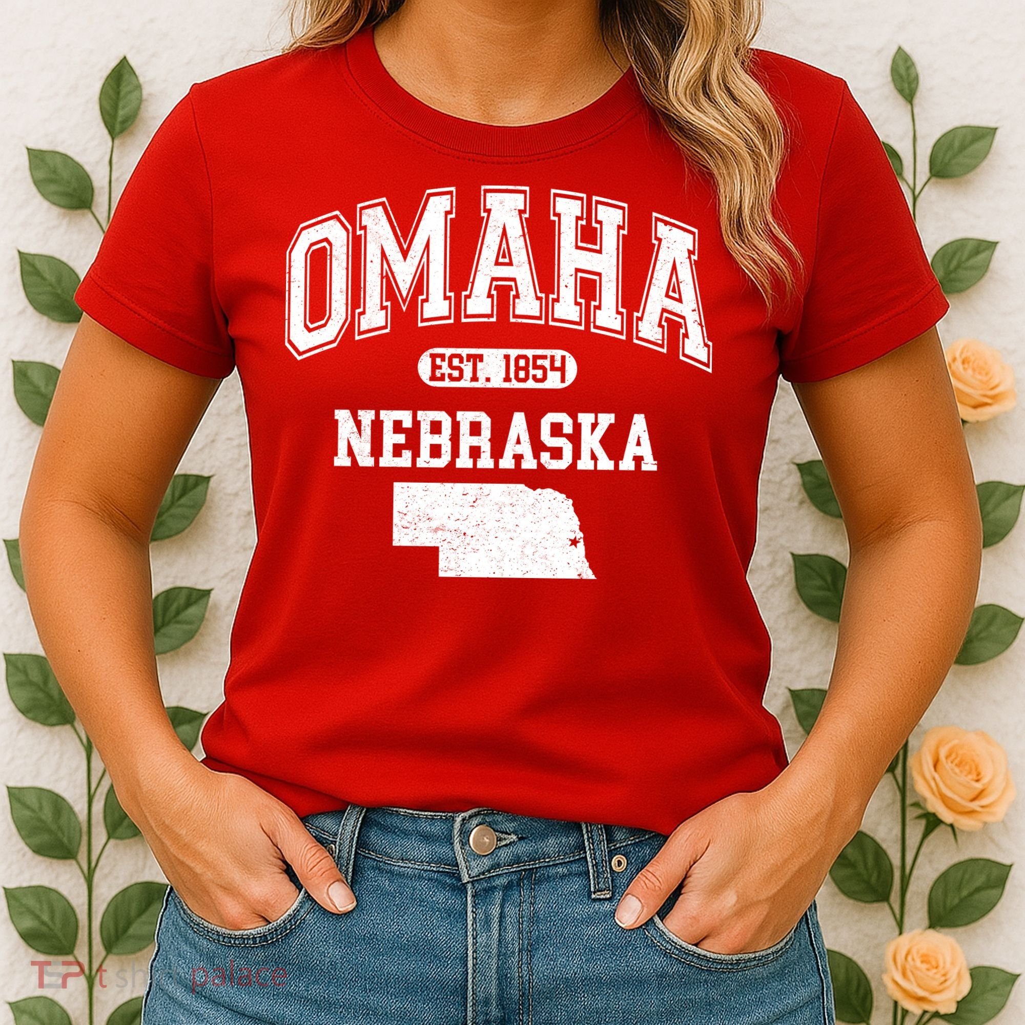 Omaha Nebraska Est 1854 Varsity Women's T-Shirt