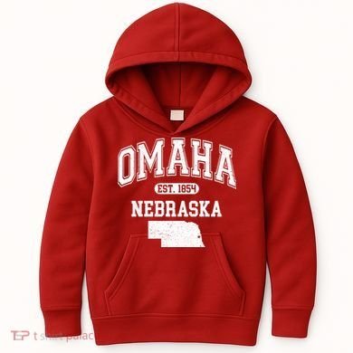 Omaha Nebraska Est 1854 Varsity Kids Hoodie