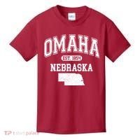 Omaha Nebraska Est 1854 Varsity Kids T-Shirt thumb 0