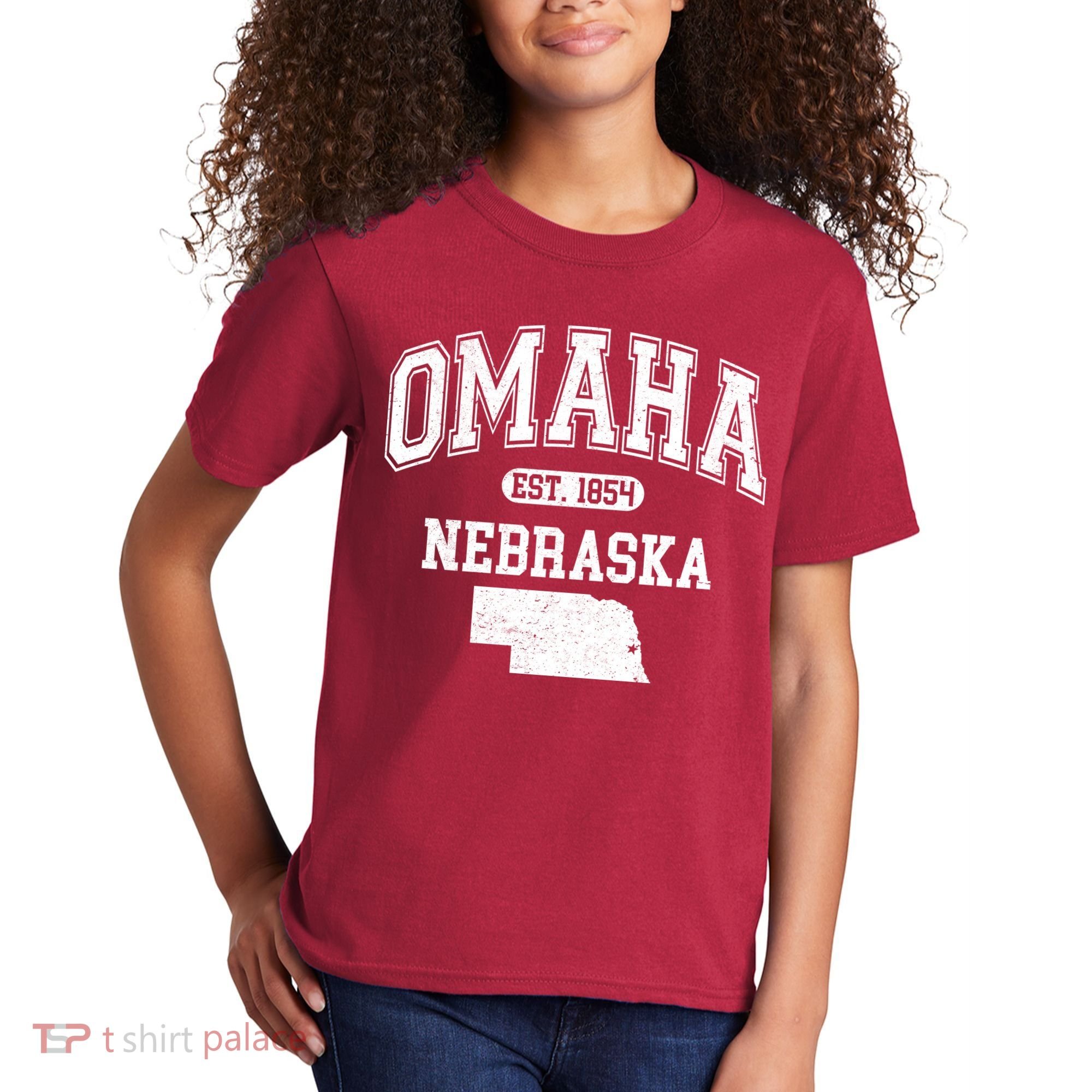 Omaha Nebraska Est 1854 Varsity Kids T-Shirt