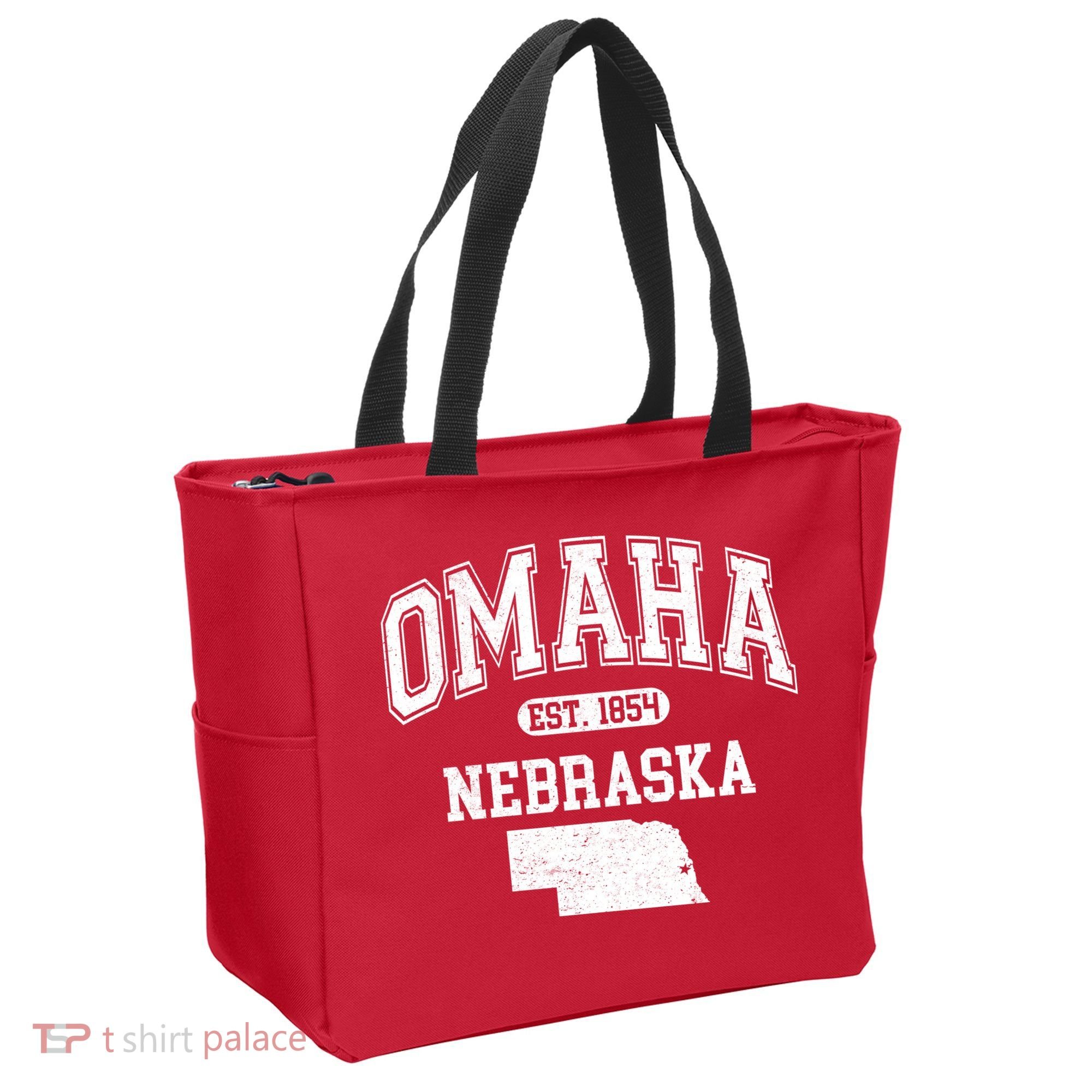 Omaha Nebraska Est 1854 Varsity Tote Bag