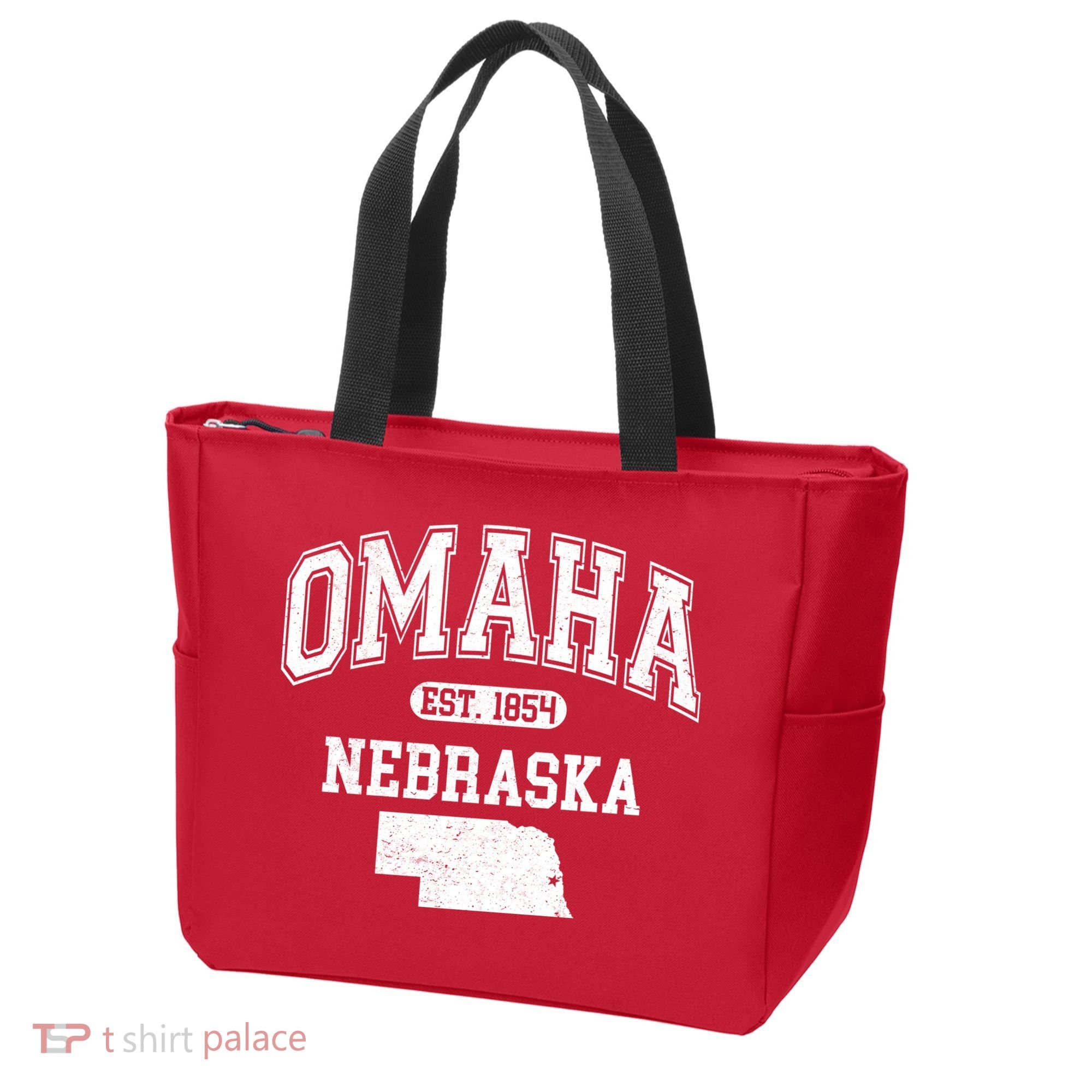 Omaha Nebraska Est 1854 Varsity Tote Bag