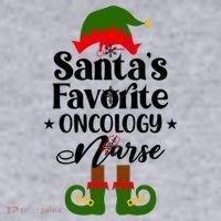 Oncology Nurse Funny Elf Christmas Santas Favorite Onc Rn Meaningful Gift Women's Sweatshirt thumb 2