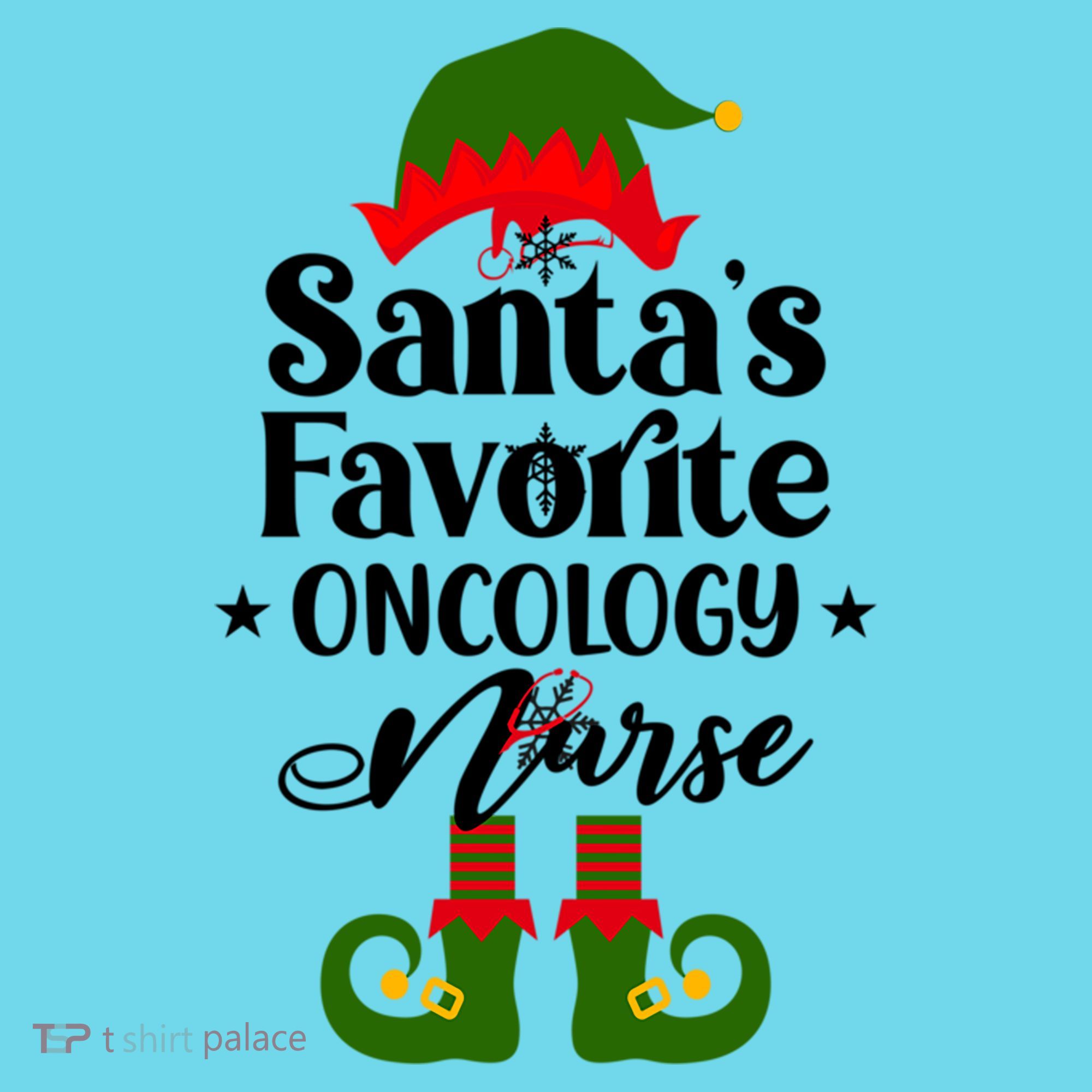 Oncology Nurse Funny Elf Christmas Santas Favorite Onc Rn Meaningful Gift Long Sleeve Shirt