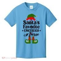 Oncology Nurse Funny Elf Christmas Santas Favorite Onc Rn Meaningful Gift Kids T-Shirt thumb 0