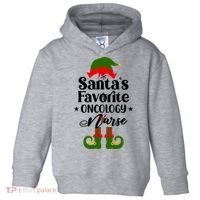Oncology Nurse Funny Elf Christmas Santas Favorite Onc Rn Meaningful Gift Toddler Hoodie thumb 0