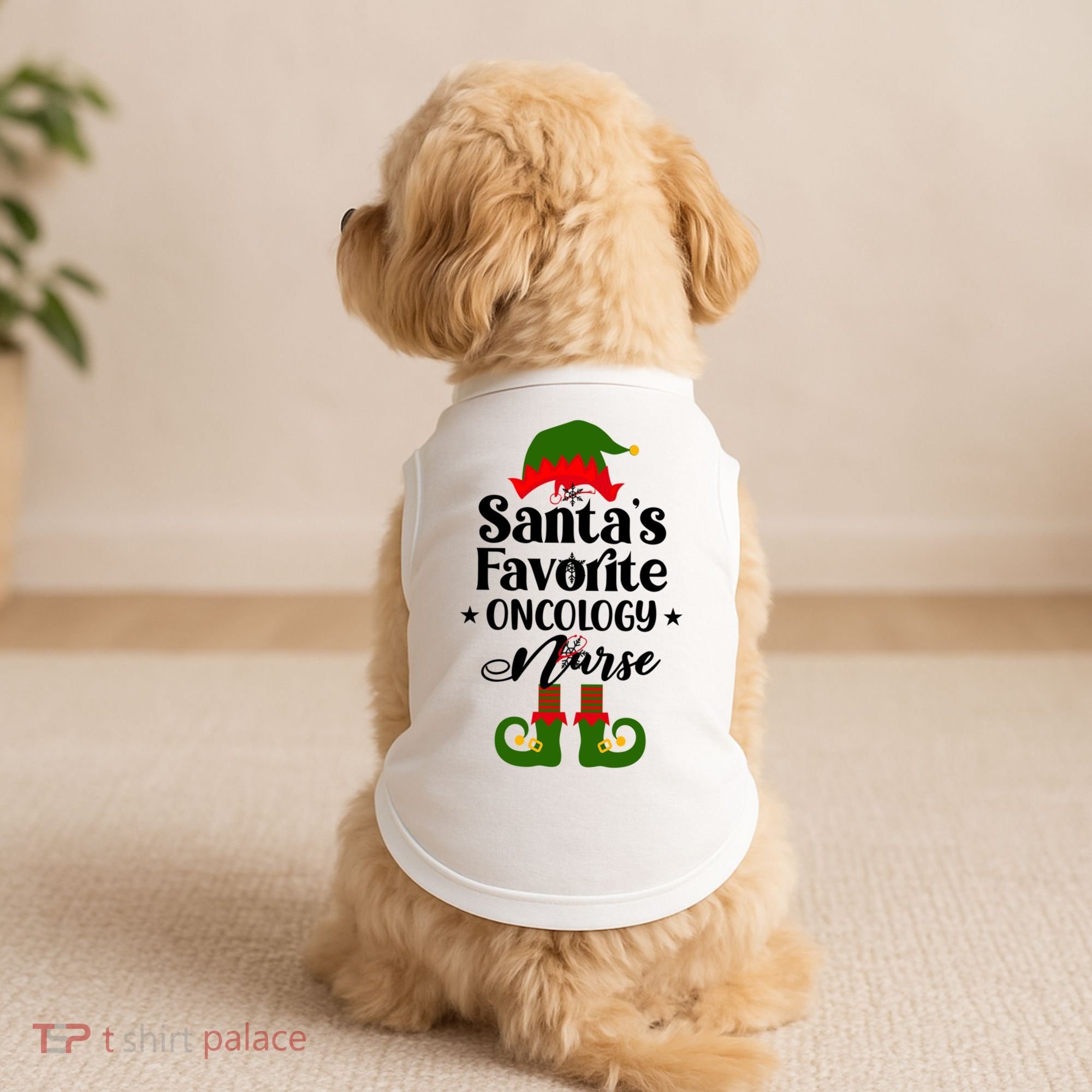 Oncology Nurse Funny Elf Christmas Santas Favorite Onc Rn Meaningful Gift Doggie Tank