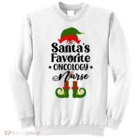 Oncology Nurse Funny Elf Christmas Santas Favorite Onc Rn Meaningful Gift Sweatshirt thumb 0