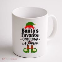 Oncology Nurse Funny Elf Christmas Santas Favorite Onc Rn Meaningful Gift Coffee Mug thumb 1