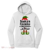 Oncology Nurse Funny Elf Christmas Santas Favorite Onc Rn Meaningful Gift Women's Hoodie thumb 0