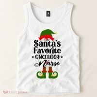 Oncology Nurse Funny Elf Christmas Santas Favorite Onc Rn Meaningful Gift Tank Top thumb 2