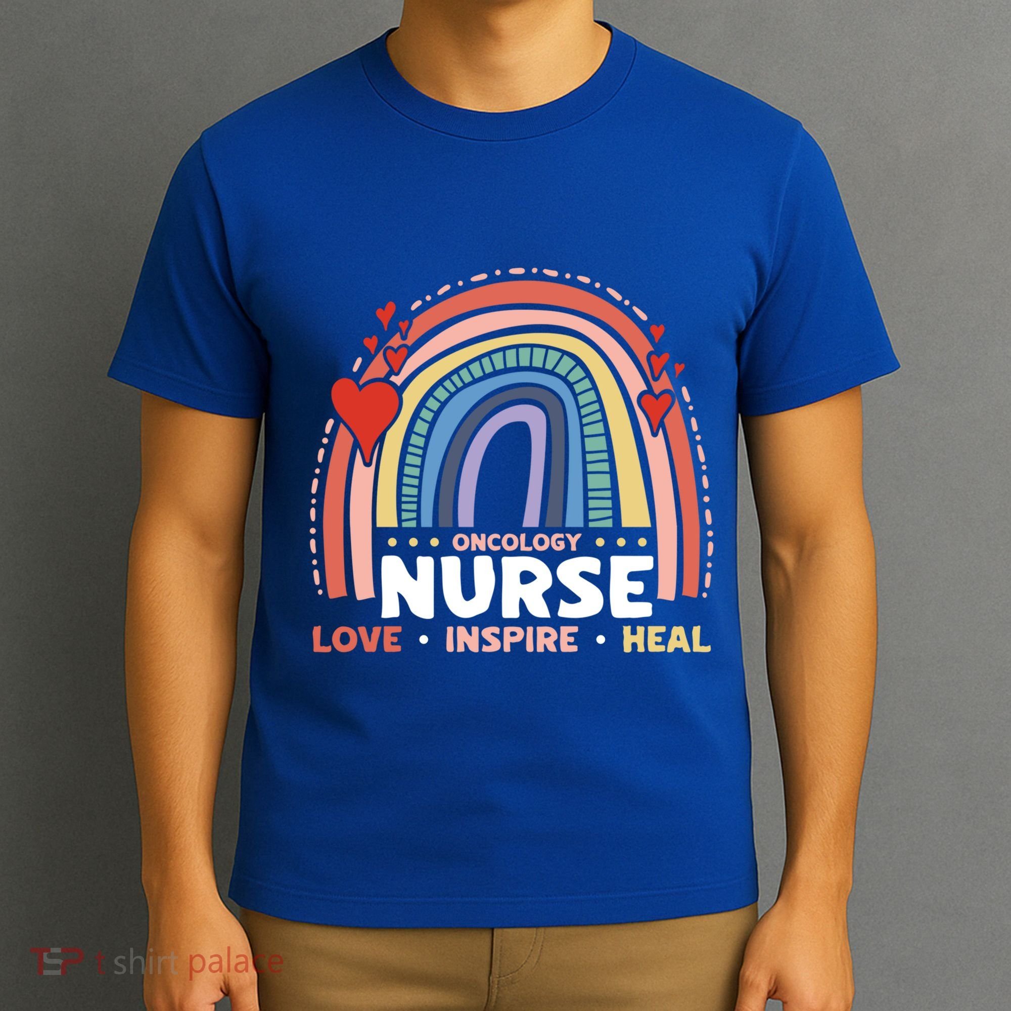 Oncology Nurse Love Inspire Heal Medical Healthcare Gift T-Shirt