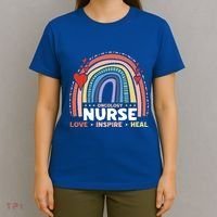 Oncology Nurse Love Inspire Heal Medical Healthcare Gift T-Shirt thumb 4